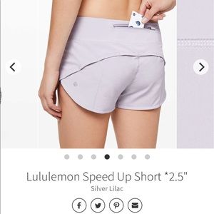 Lululemon Speed Up Short 2.5” Size 8